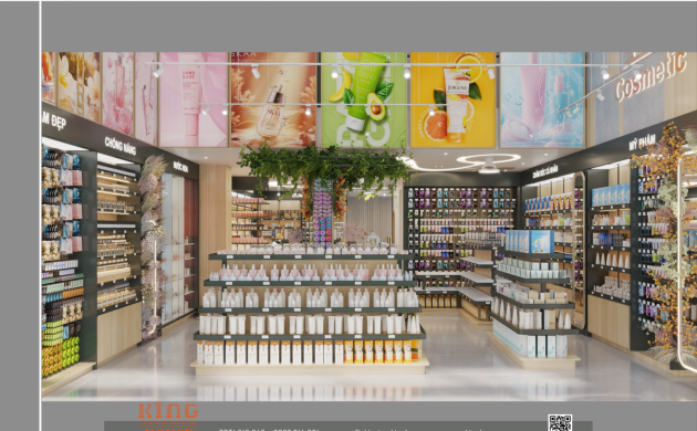 Thiết Kế Nội Thất Shop Mỹ Phẩm Tại Phú Mỹ  – Nơi Thăng Hoa Của Vẻ Đẹp Hiện Đại
