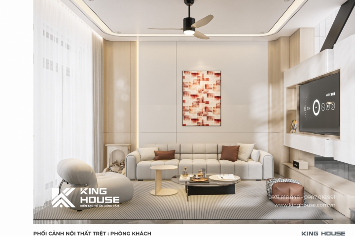 Thiết Kế Nội Thất Nhà Phố 2 Mặt Tiền Tại Khu Dân Cư ATA