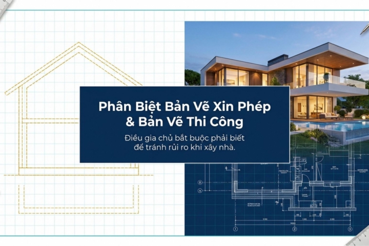 Phân Biệt Bản Vẽ Xin Phép Xây Dựng Và Bản Vẽ Thiết Kế Thi Công (Gia Chủ Cần Biết)