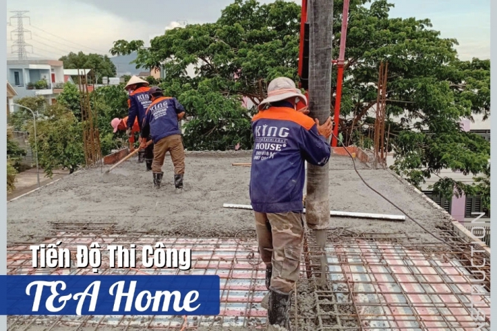 Đổ Bê Tông Sàn Lầu 2 T&A Home Mỹ Xuân – Giai Đoạn Quan Trọng Trong Thi Công Phần Thô