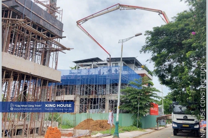 Cập Nhật Tiến Độ Villa Thủ Thiêm – Đổ Bê Tông Sàn Tầng 3