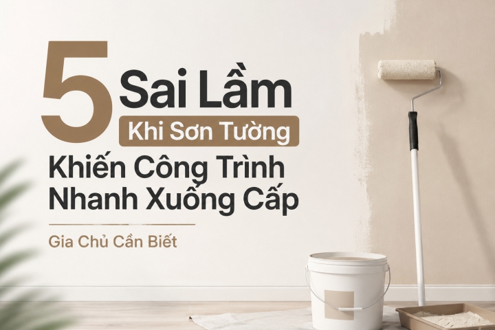 5 Sai Lầm Khi Sơn Tường Khiến Công Trình Nhanh Xuống Cấp – Gia Chủ Cần Biết