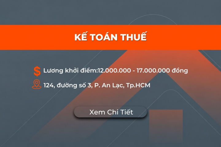 TUYỂN DỤNG KẾ TOÁN THUẾ