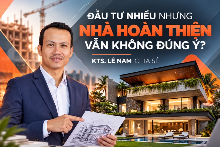 Đầu Tư Nhiều Nhưng Nhà Hoàn Thiện Vẫn Không Đúng Ý – KTS. Lê Nam Chia Sẻ Nguyên Nhân