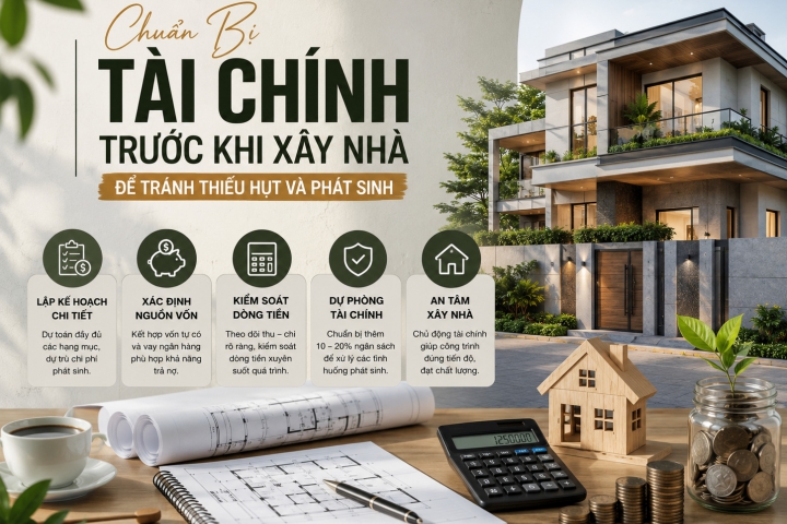  Chuẩn Bị Tài Chính Trước Khi Xây Nhà Để Tránh Thiếu Hụt Và Phát Sinh 