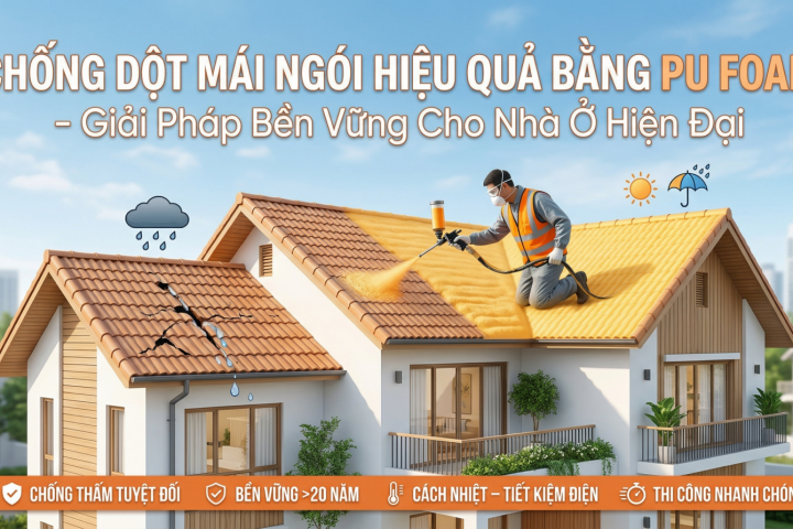 Mẹo Chống Dột Mái Ngói Hiệu Quả Bất Ngờ – Giải Pháp Liên Kết Mái Bền Vững Bằng PU Foam