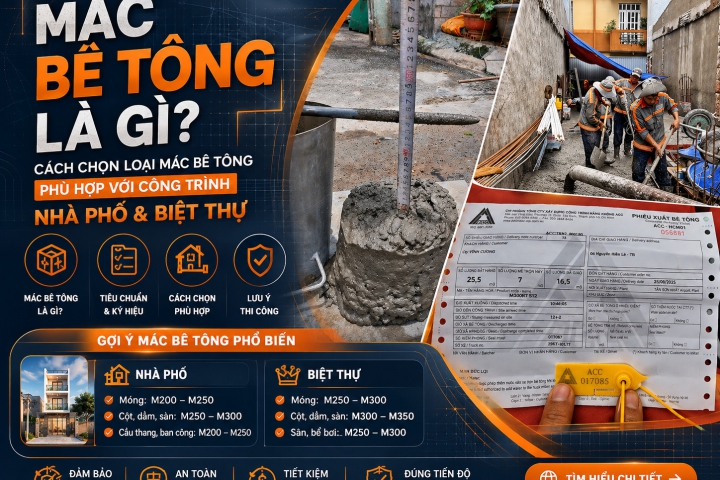 Mác bê tông là gì? Cách chọn loại mác bê tông phù hợp với công trình nhà phố & biệt thự