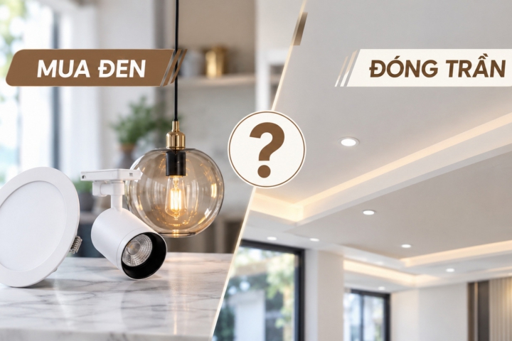 Nên chọn mua đèn trước hay đóng trần trước?