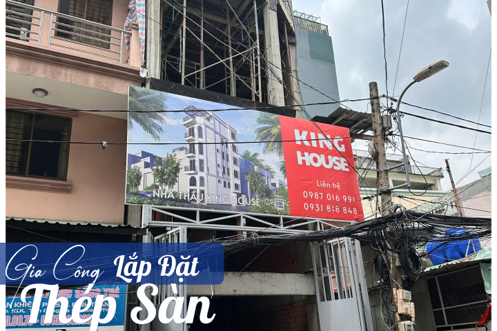 Thi Công Nhà Phố Cho Thuê Căn Hộ Tân Cảng – Bình Thạnh | Gia Công Lắp Đặt Thép Sàn 