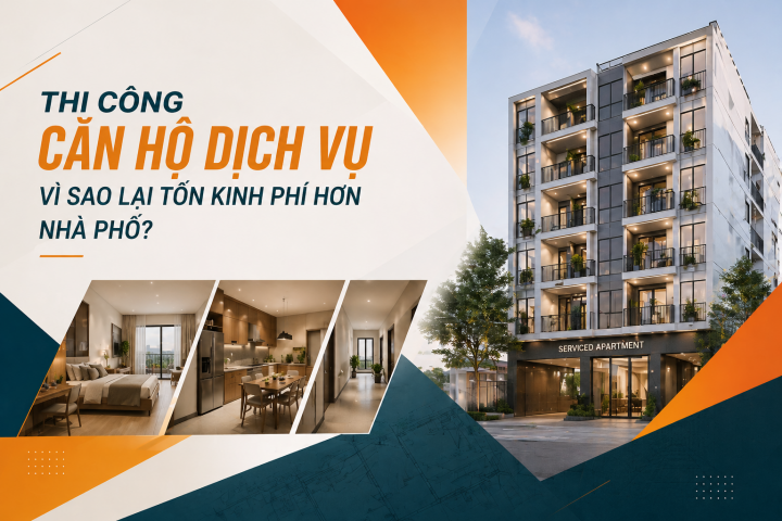 Tại Sao Thi Công Căn Hộ Dịch Vụ Lại Đắt Hơn Nhà Phố?