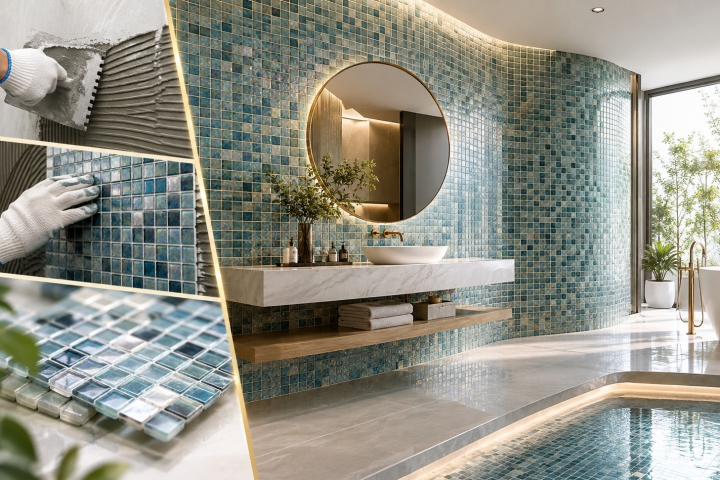 Hướng dẫn thi công gạch Mosaic gồm 11 bước ốp đúng ngay lần đầu