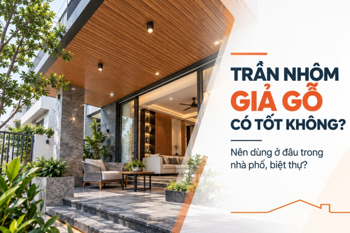 Trần Nhôm Giả Gỗ Có Tốt Không? Nên Dùng Ở Đâu Trong Nhà Phố, Biệt Thự?