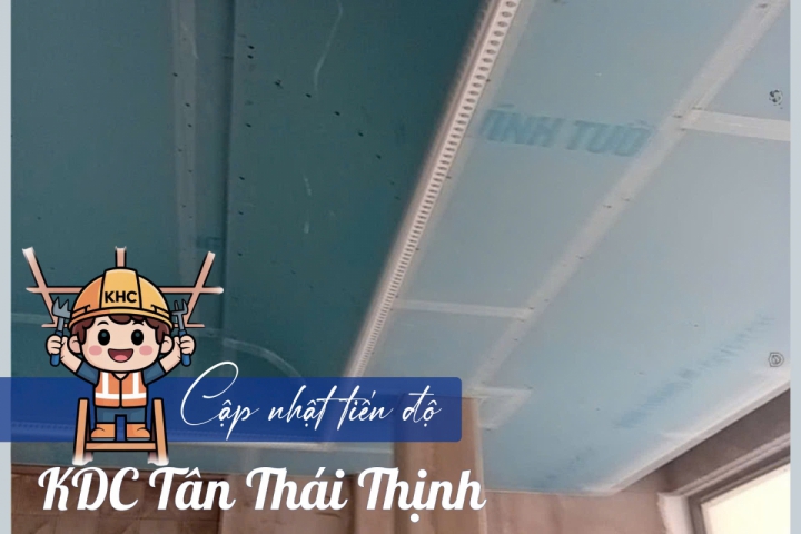 Công Trình KDC Tân Thái Thịnh – Long An | Kinh Nghiệm Đóng Trần Thạch Cao Bền Đúng Kỹ Thuật