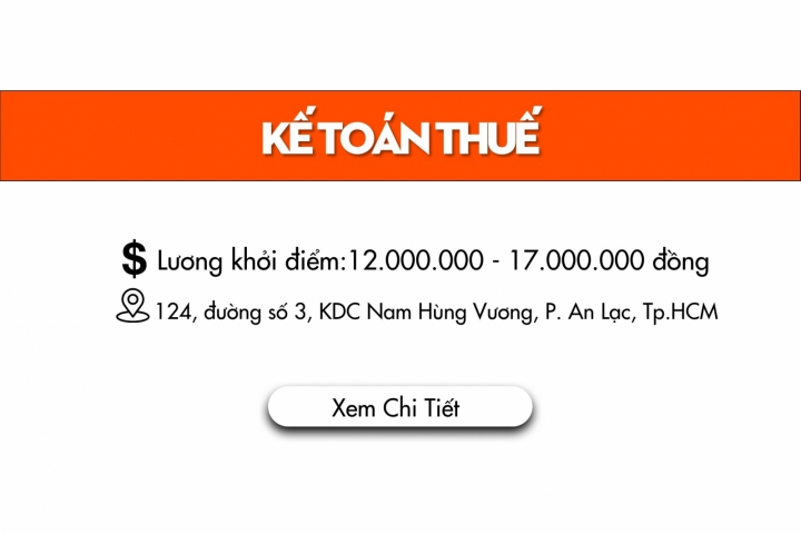 TUYỂN DỤNG KẾ TOÁN THUẾ