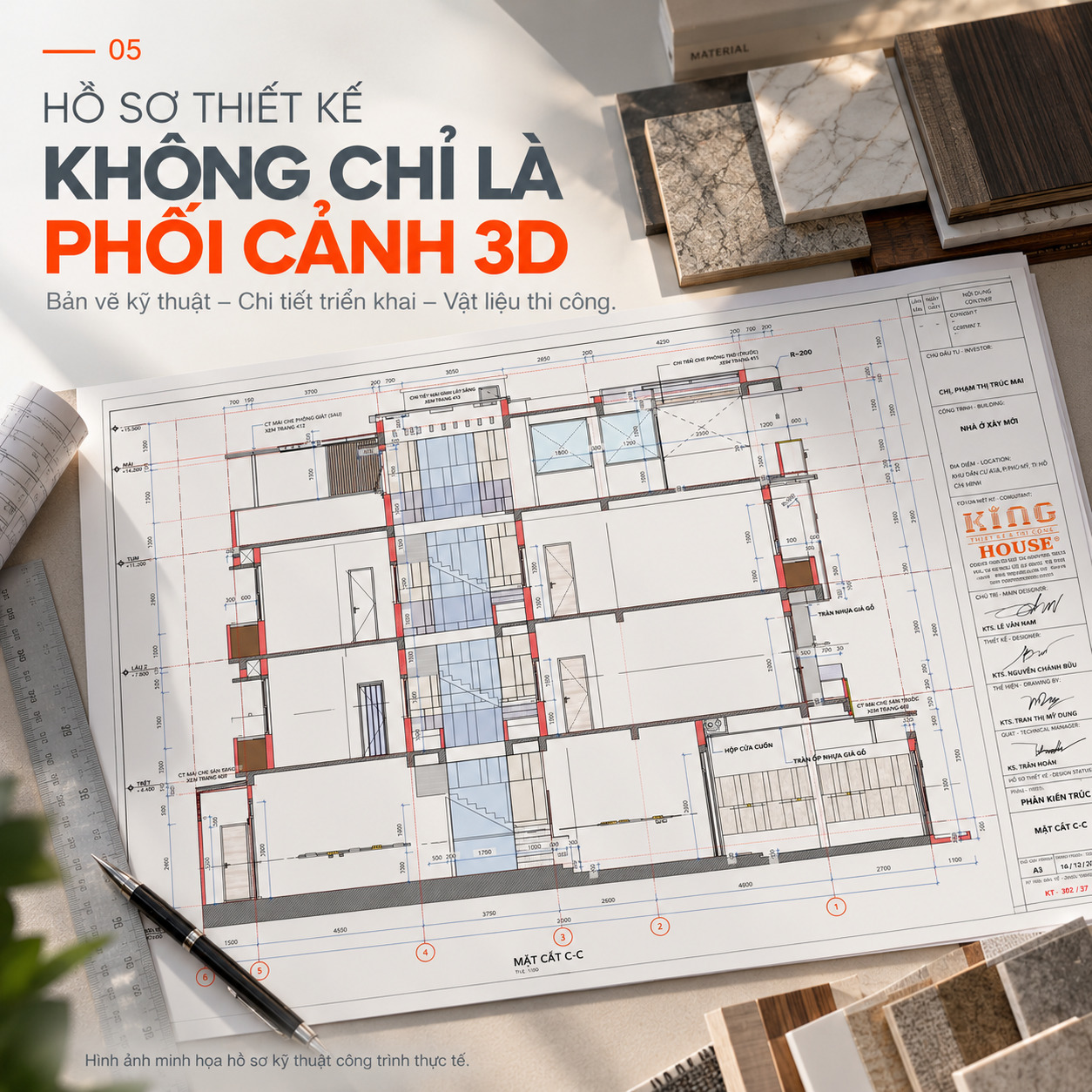 Hồ sơ thiết kế không chỉ là phối cảnh 3D