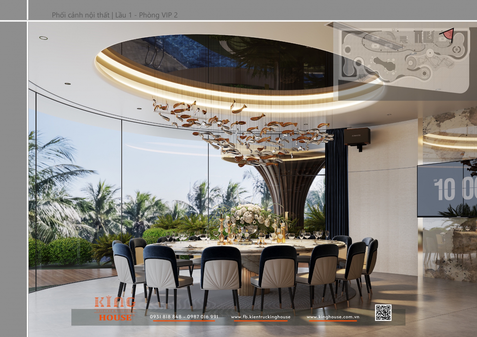 Nhà Hàng Shella | Concept Nội Thất Lầu 1 – Gala Party Sang Trọng Và Cảm Xúc